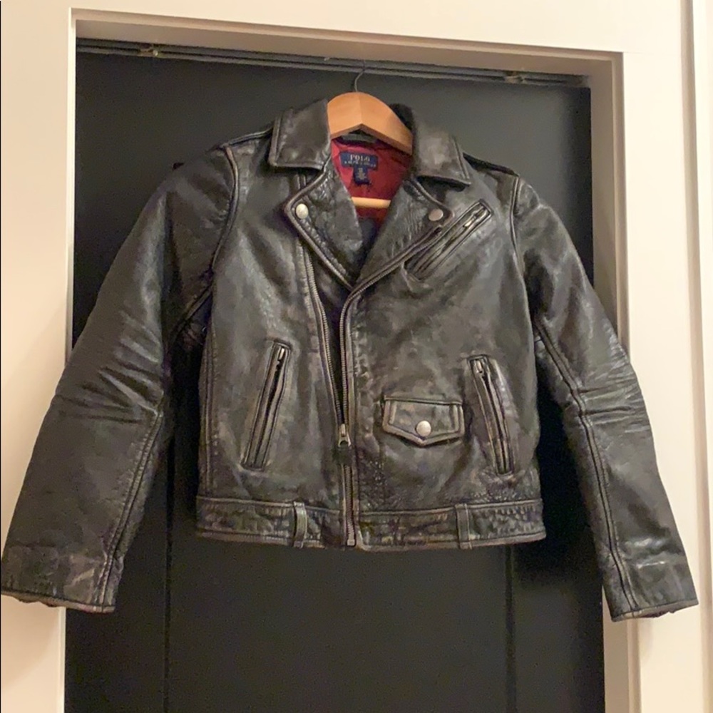 Kids Boys Polo Ralph Lauren Leather Jacket